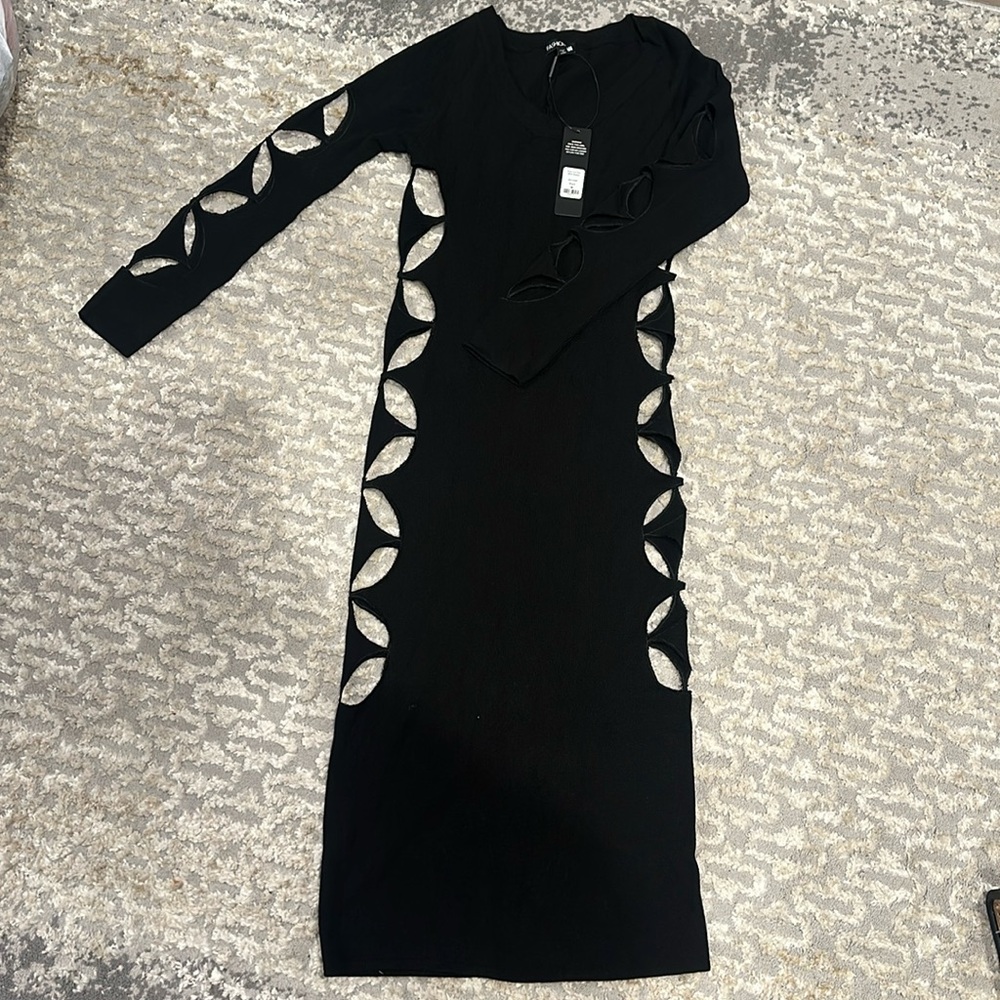 ava cut out midi dress fashion nova